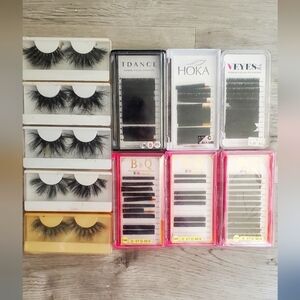 Lot Of 12 Assorted False Lashes Eyelashes & Eyelash Extentions Sets Bundle